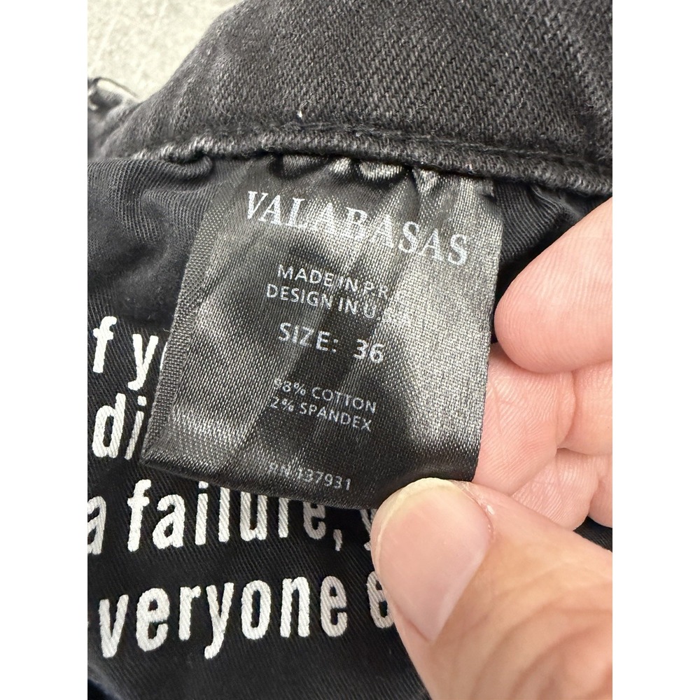 VALABASAS Men's Size 36 Patchwork Distressed Denim Jeans - Picture 4 of 7